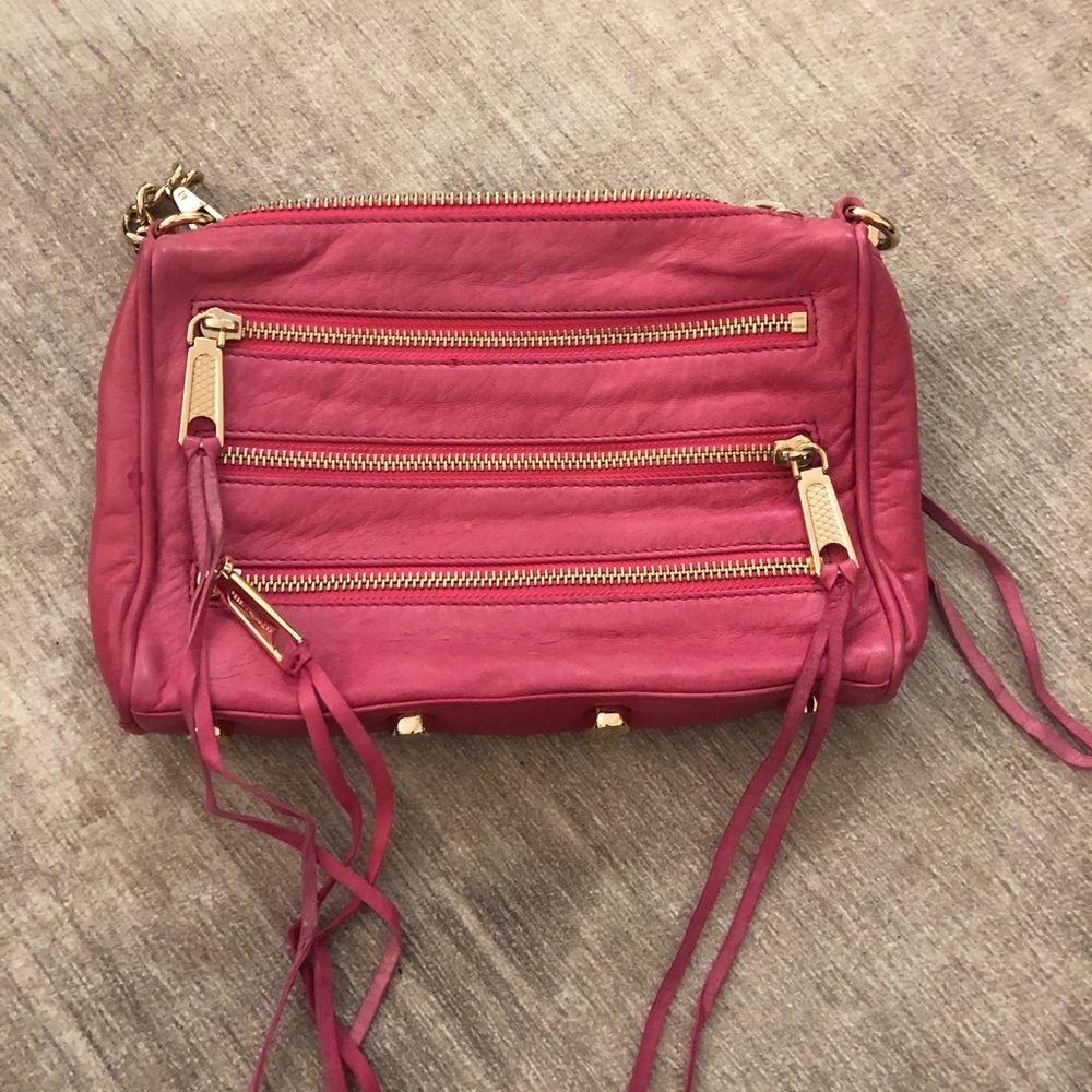 Rebecca Minkoff pink moto zip bag